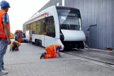 Aarhus Niederflurgelenkwagen 2102-2202 am Trafik- og Servicecenter (2016)