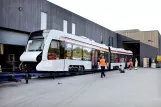 Aarhus Niederflurgelenkwagen 2102-2202 draußen Trafik- og Servicecenter (2016)