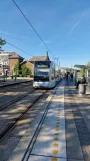 Aarhus Stadtbahn Linie L1 mit Niederflurgelenkwagen 2105-2205 am Østbanetorvet (2024)