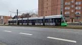 Aarhus Stadtbahn Linie L2 mit Niederflurgelenkwagen 1109-1209nah Nørreport (2024)