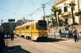 Alexandria Straßenbahnlinie 15 mit Gelenkwagen 130 am Ramleh Station (2002)