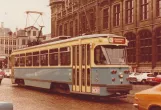 Archivfoto: Gent Straßenbahnlinie T4 mit Triebwagen 40 auf Korenmarkt (1978)