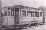 Archivfoto: Mainz Beiwagen 132 am Kreyßigstraße (1916)