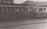 Archivfoto: Malmö Straßenbahnlinie 1 mit Beiwagen 143 nahe bei Centralstation (1930-1939)