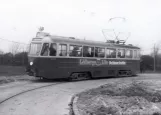 Archivfoto: Malmö Straßenbahnlinie 4 mit Triebwagen 71 am Limhamn Sibbarp (1973)