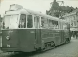 Archivfoto: Malmö Triebwagen 70 auf Gustav Adolfs Torv (1947)