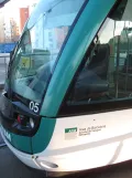 Barcelona Niederflurgelenkwagen 05 auf Places de les Glories Catalenes (2015)