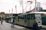 Basel Straßenbahnlinie 1 mit Gelenkwagen 357 am Bahnhof SBB (2006)