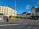 Basel Straßenbahnlinie 11 am Bahnhof SBB (2020)