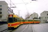 Basel Straßenbahnlinie 11 mit Gelenkwagen 221 am St.Louis Grenze (2006)