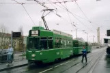 Basel Straßenbahnlinie 14 mit Triebwagen 493 am Dreirosenbrücke (2006)