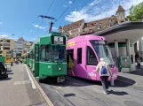 Basel Straßenbahnlinie 6 mit Triebwagen 494 am Barfüsserplatz (2023)