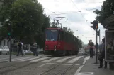 Beograd Straßenbahnlinie 2 mit Gelenkwagen 238 auf Nemanjina (2008)