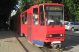 Beograd Straßenbahnlinie 7 mit Gelenkwagen 216 auf Beogradska (2008)