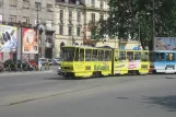 Beograd Straßenbahnlinie 9 mit Gelenkwagen 201nah Ekonomski Fakultet (2008)