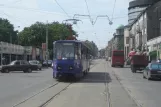 Beograd Straßenbahnlinie 9 mit Gelenkwagen 388 am Ekonomski Fakultet (2008)