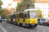 Berlin Schnelllinie M13 mit Gelenkwagen 6026 am Wühlischstraße/Gärtnerstraße (2012)