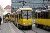 Berlin Schnelllinie M4 mit Gelenkwagen 7088 am S+U Alexanderplatz/Gontardstraße (2010)