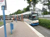 Bielefeld Straßenbahnlinie 1 mit Gelenkwagen 592 am Johannesstift (2020)