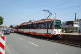 Bielefeld Straßenbahnlinie 2 mit Gelenkwagen 534 am Schillersstraße (2010)