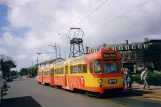 Blackpool Straßenbahnlinie T mit Triebwagen 672 am Fleetwood Ferry (2006)