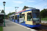 Brandenburg an der Havel Straßenbahnlinie 6 mit Niederflurgelenkwagen 102 am Hohenstücken Nord (2011)