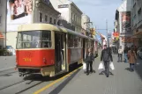 Bratislava Straßenbahnlinie 13 mit Gelenkwagen 7084 am Poštová (2008)