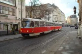 Bratislava Straßenbahnlinie 4 mit Triebwagen 7791 am Jesenského (2014)