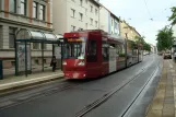 Braunschweig Straßenbahnlinie 3 mit Niederflurgelenkwagen 0761 am Bindestraße (2012)