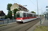 Braunschweig Straßenbahnlinie 5 mit Gelenkwagen 8158 am Luisenstraße (2008)