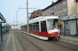 Braunschweig Straßenbahnlinie 5 mit Niederflurgelenkwagen 0755 am Luisenstraße (2008)