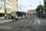 Braunschweig Straßenbahnlinie 5 mit Niederflurgelenkwagen 9557 am Freiederich-Wilhelm-Platz (2008)