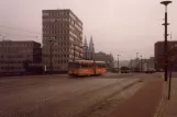 Bremen Zusätzliche Linie 5 mit Gelenkwagen 429 auf Wilhelm-Kaisen-Brücke (1989)