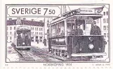 Briefmarke: Norrköping Triebwagen 2 auf Stortorget (1995)