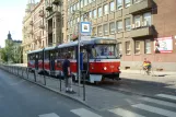 Brünn Straßenbahnlinie 3 mit Gelenkwagen 1119 am Rybkova (2008)