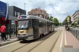 Brüssel Straßenbahnlinie 39 mit Gelenkwagen 7802 am Stokkel / Stockel (2010)