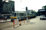 Budapest Straßenbahnlinie 4 mit Gelenkwagen 1463 am Széll Kálmán tér (1994)