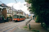 Charleroi Straßenbahnlinie 82 mit Gelenkwagen 6103 am Rue de la Station (2007)