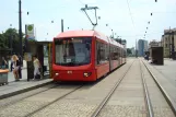 Chemnitz Regionallinie C11 mit Niederflurgelenkwagen 411 "Stollberg" am Hauptbahnhof (2008)