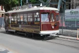 Christchurch Tramway line mit Triebwagen 15nah Cathedral Square (2023)