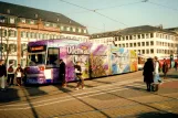 Darmstadt Schnelllinie 6 mit Niederflurgelenkwagen 9858 am Luisenplatz (2001)