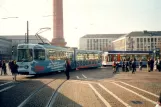 Darmstadt Straßenbahnlinie 3 mit Gelenkwagen 7807 am Luisenplatz (2001)