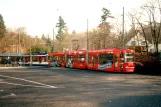 Darmstadt Straßenbahnlinie 9 mit Niederflurgelenkwagen 9869 am Böllenfalltor (2001)