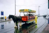 Douglas, Isle of Man Horse Drawn Trams mit Offen Pferdebahnwagen 33, die Vorderseite Sea Terminal (2006)