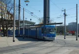 Dresden CarGoTram mit Motorgüterwagen 2005 auf Postplatz (2007)