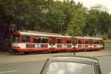 Duisburg Regionallinie U79 mit Gelenkwagen 3219 am Hauptbahnhof (1982)