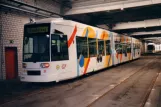 Düsseldorf Niederflurgelenkwagen 2111 innen Betriebshof Lierenfeld (1996)