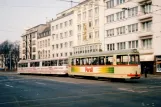 Düsseldorf Straßenbahnlinie 709 mit Gelenkwagen 2408 am Charlotterstraße/Oststraße (1996)