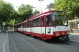 Düsseldorf Zusätzliche Regionlinie U76 mit Gelenkwagen 4101 am Krefeld, Rheinstraße (2010)