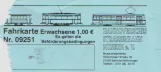 Einzelfahrschein für Hannoversches Straßenbahn-Museum (HSM) (2016)